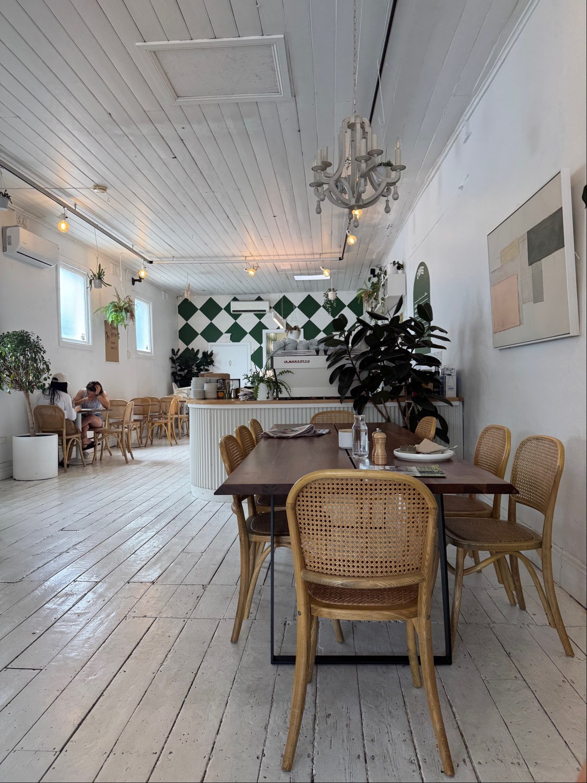 Light-filled café dining room
